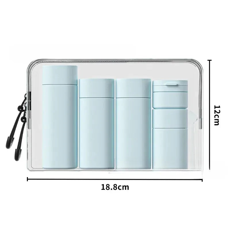 5Pcs Multiple Colors Hydrating Makeup Dispensing Bottles Portable Lotions Shampoos Traveling Refillable Squeezed Empty Bottles