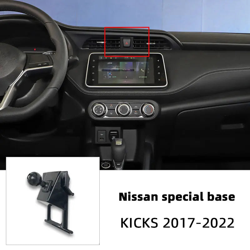 For Nissan X-trail Qashqai Rogue Sport Rogue Altima Versa Car Mobile Phone Holder Base Fixed Air Outlet Bracket Accessory