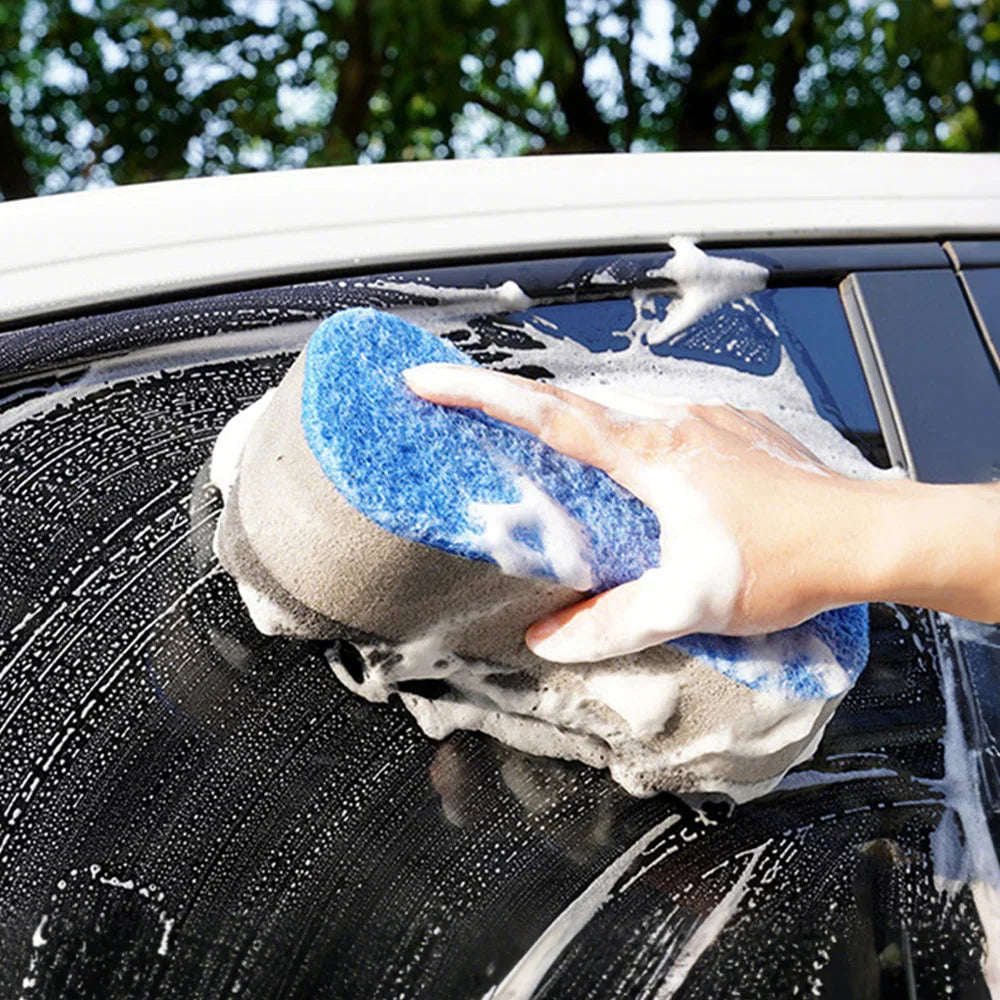 1pc Auto Accessories Car Body Dust Remove Three Layers Cleaning Sponge Color Random Wheel Tire Detailing Waxing Washing Tool