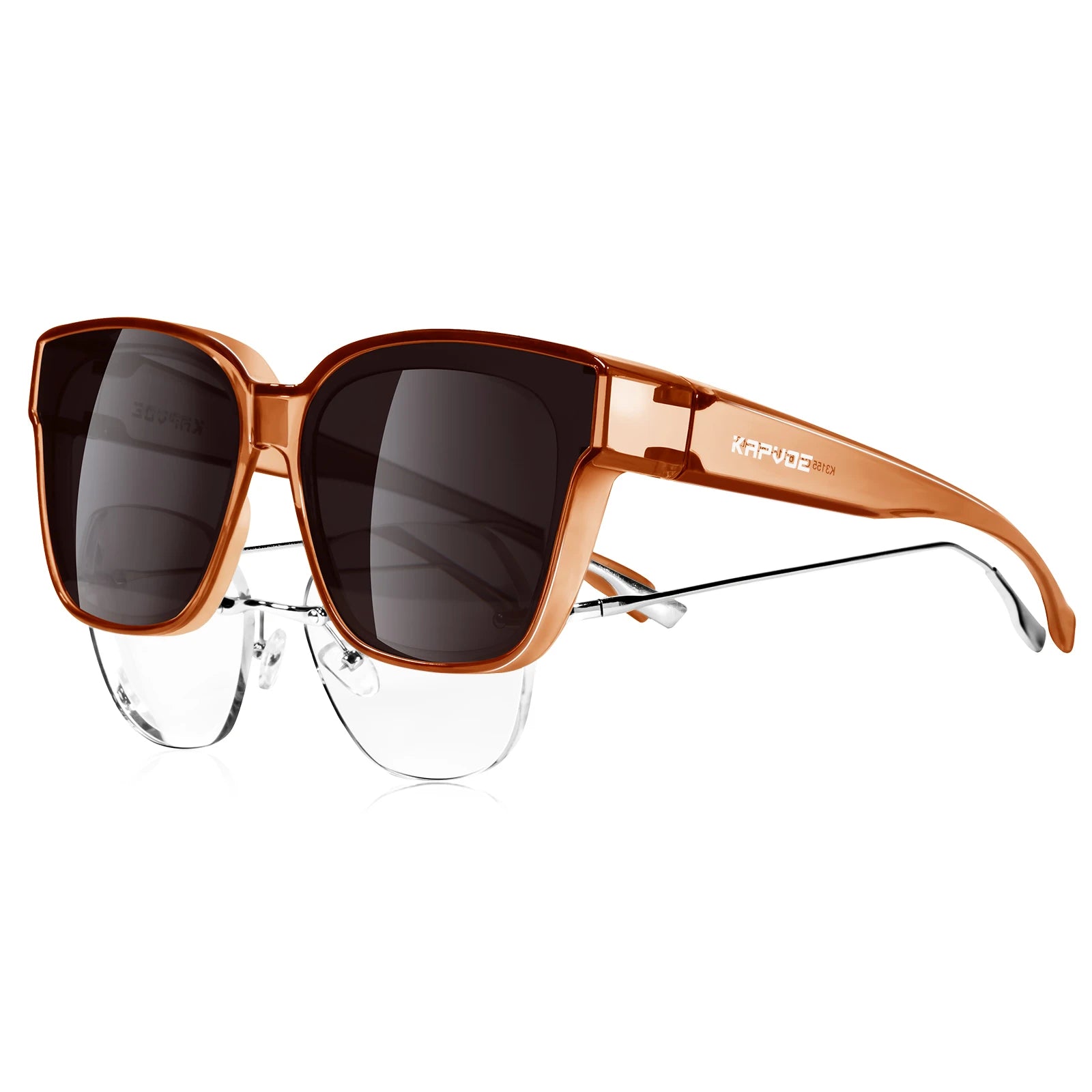 Kapvoe Fitover Sunglasses Polarized Oversized Driving Shades Square Over Sunglasses Men Cycling Glasses Fishing Bicycle Goggles
