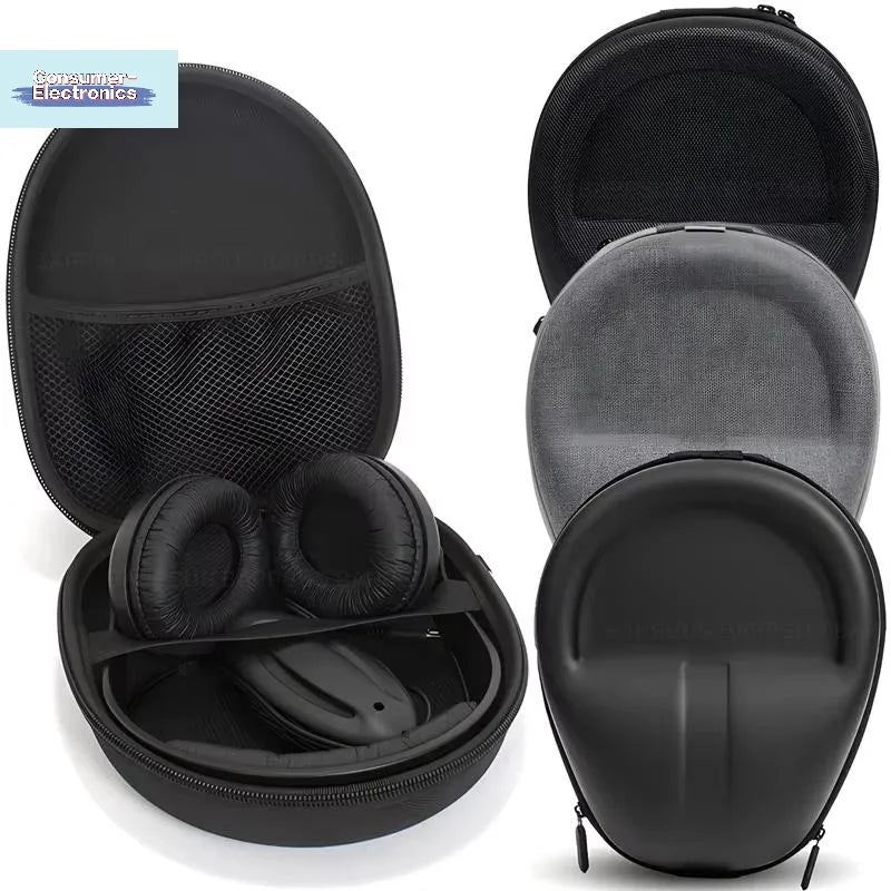 【1PC High-capacity Headset Headphone Case Travel Earphones Shockproof Storage Box EVA Headphone Universal Protective Bag】