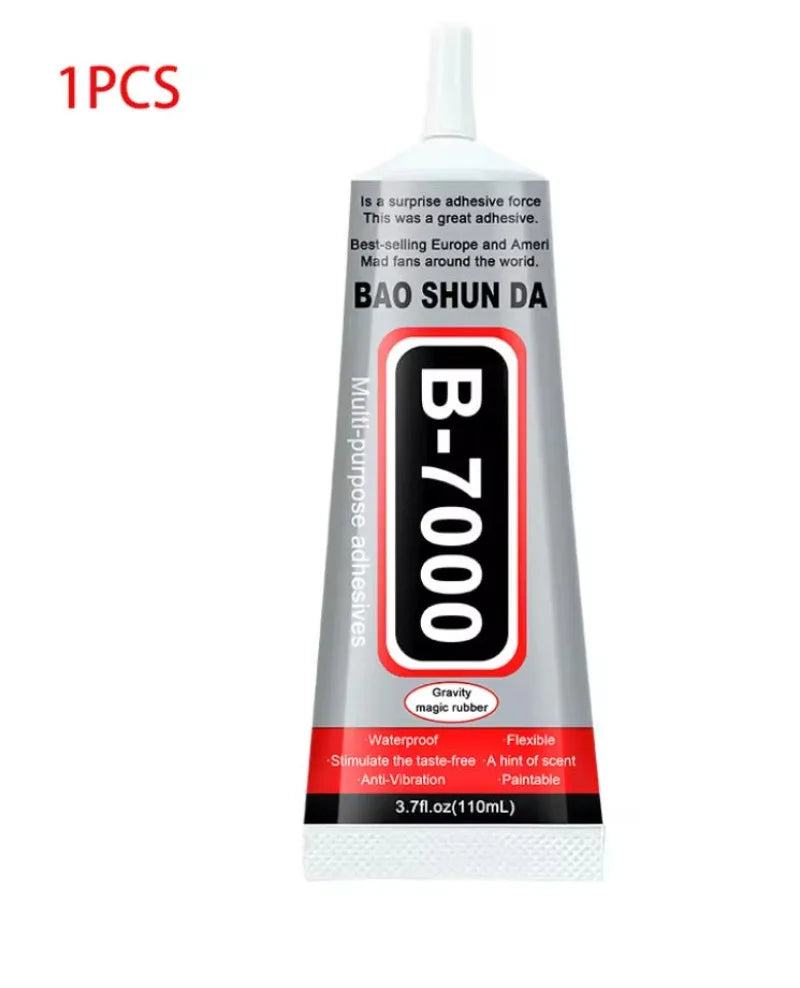 B7000 Needle Glue, Universal Quick-Drying Soft Adhesive for Jewelry Inlay DIY Crafts Mobile Phone Screen Bonding