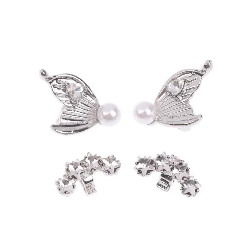 (.) 1Pair DIY Headphone Diameter Buckle Zircon Decorative Headphone Decoration Clip Removable Easy To Install Earbud Accessories