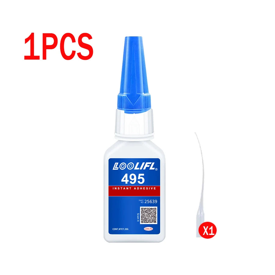 Loctite 495 Super Glue Fast Drying Clear CA Adhesive for Metal Plastic Wood Ceramic Glass - All-Purpose DIY Repair Liquid