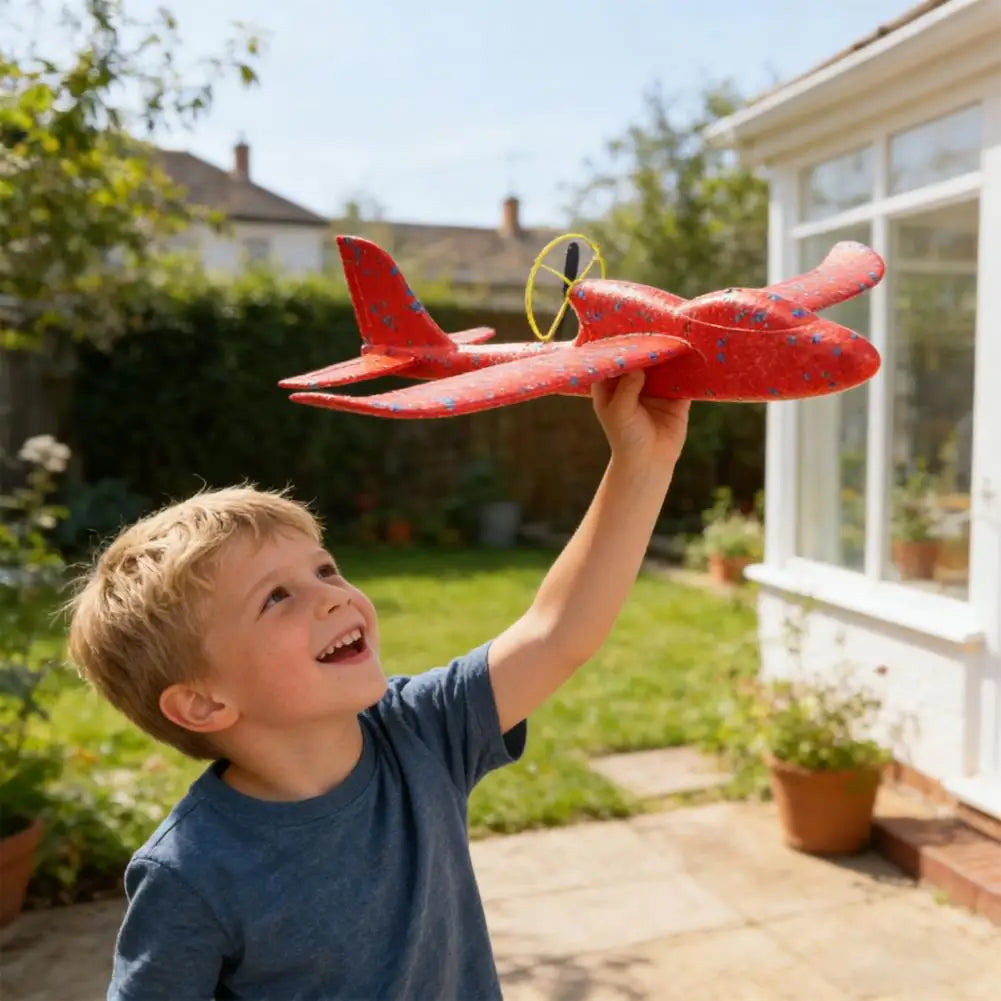 Airplane Toys with Propeller Guard Safe EPP Foam Electric Glider for Kids USB Rechargeable Long Flight Time Easy for Birthday