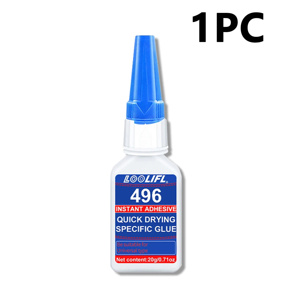 496 Universal Instant Adhesive, Fast Drying Strong Bond Glue for Household & Industrial Repairs, 20g Multi-Material Super Glue
