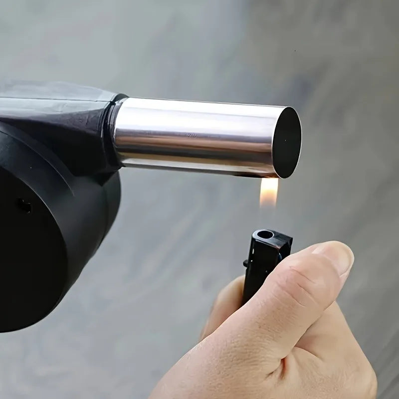 Outdoor Portable Hand Cranked Blower, Household Barbecue Charcoal Assisted Combustion Blower