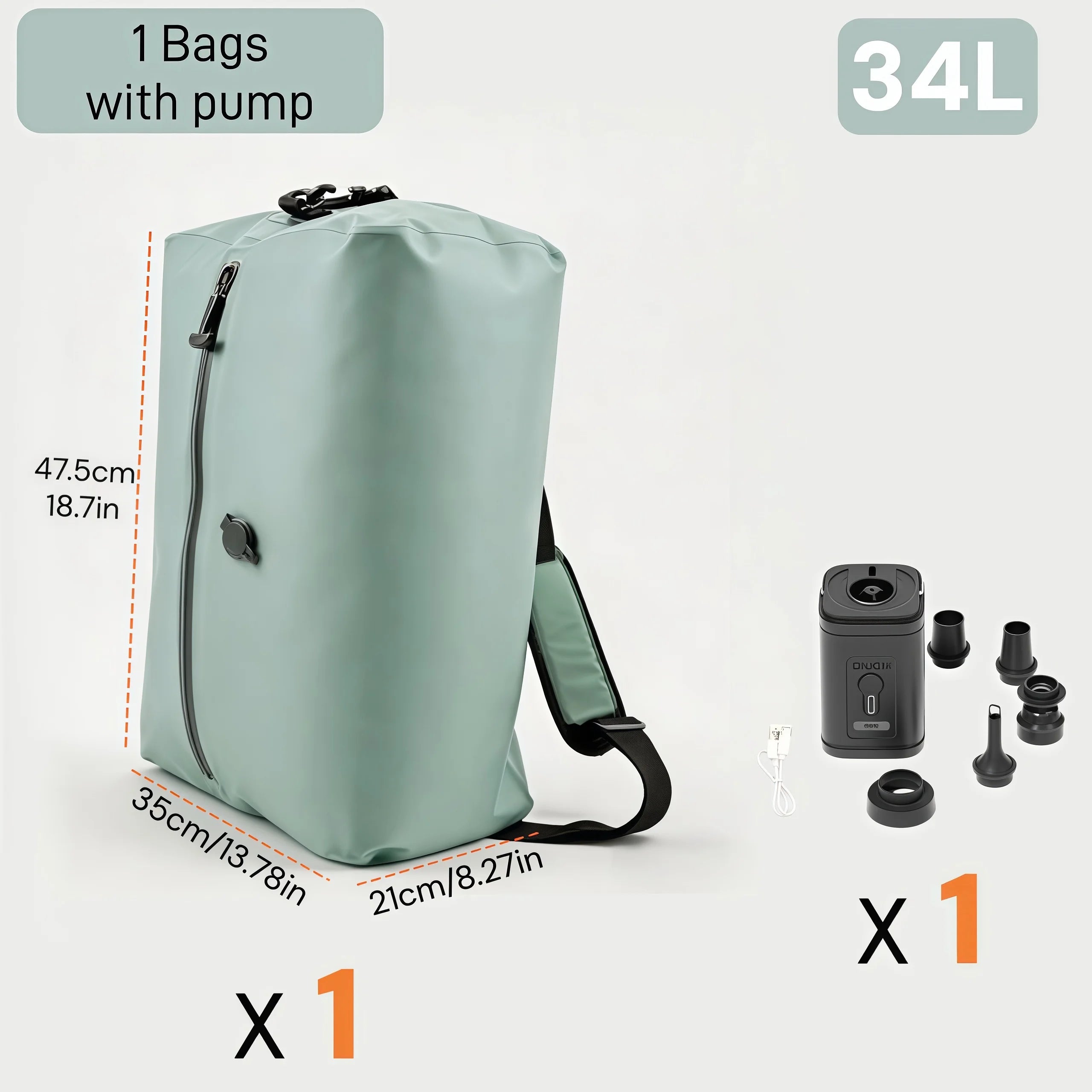 Organizers Storage Garment Bags Vacuum Compression Travel Set, USB Electric Pump 1200mAh Reusable Closet Wardrobe Space Saver
