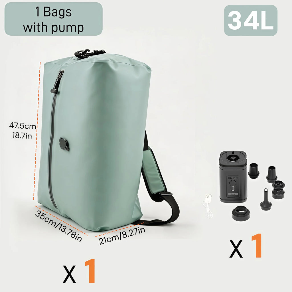 Organizers Storage Garment Bags Vacuum Compression Travel Set, USB Electric Pump 1200mAh Reusable Closet Wardrobe Space Saver