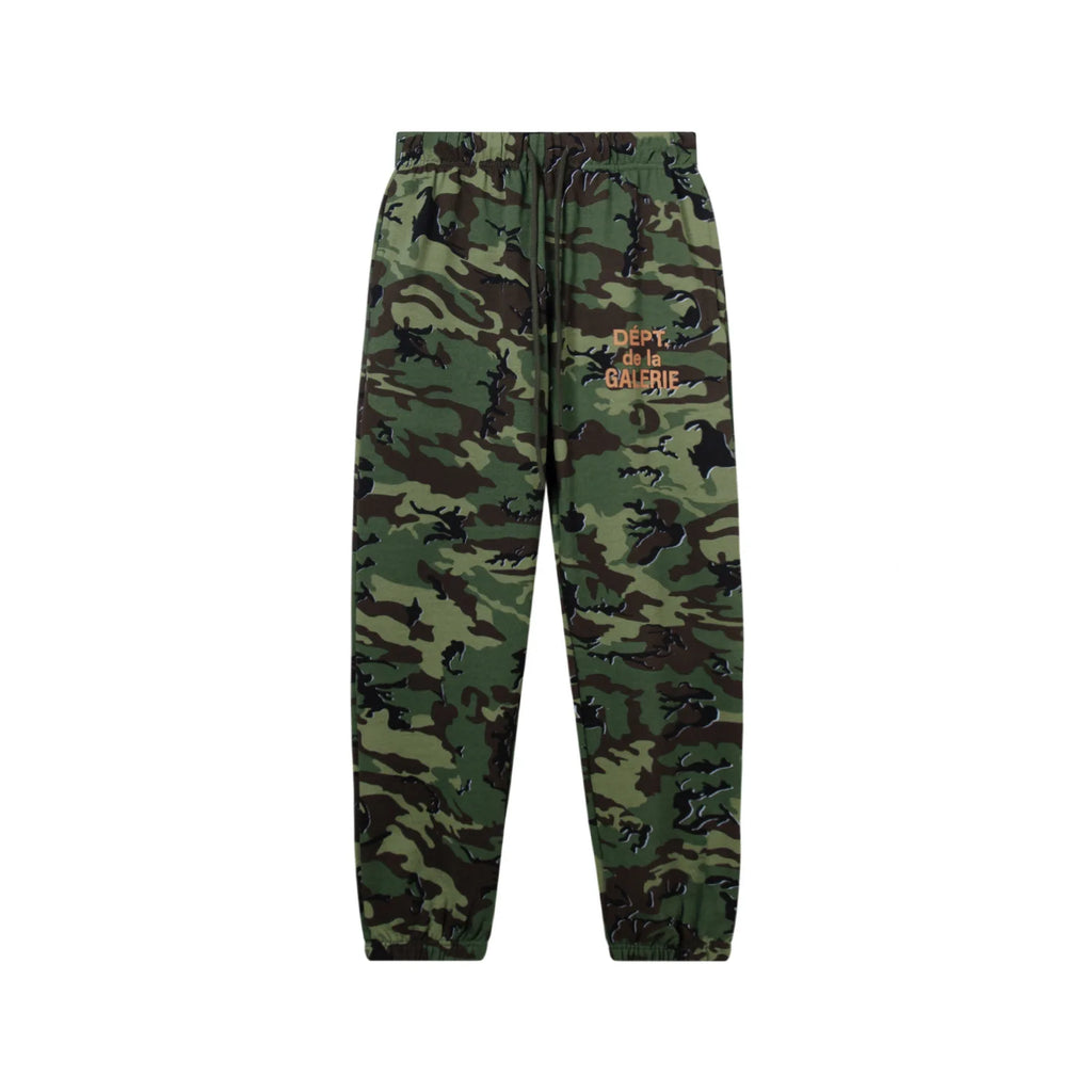Loose Fit Camouflage Hoodie And Pants Set Basic French Slogan Print Comfortable Autumnal Long Sleeve Casual Sportswear