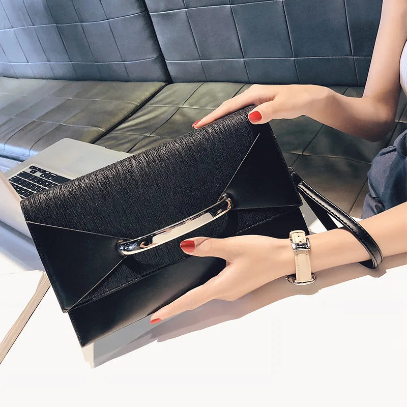 Fashion Women's Designer Handbags High Quality PU Leather Envelope Bag Female Trend Shoulder Crossbody Bags Daily Clutch Bolsas