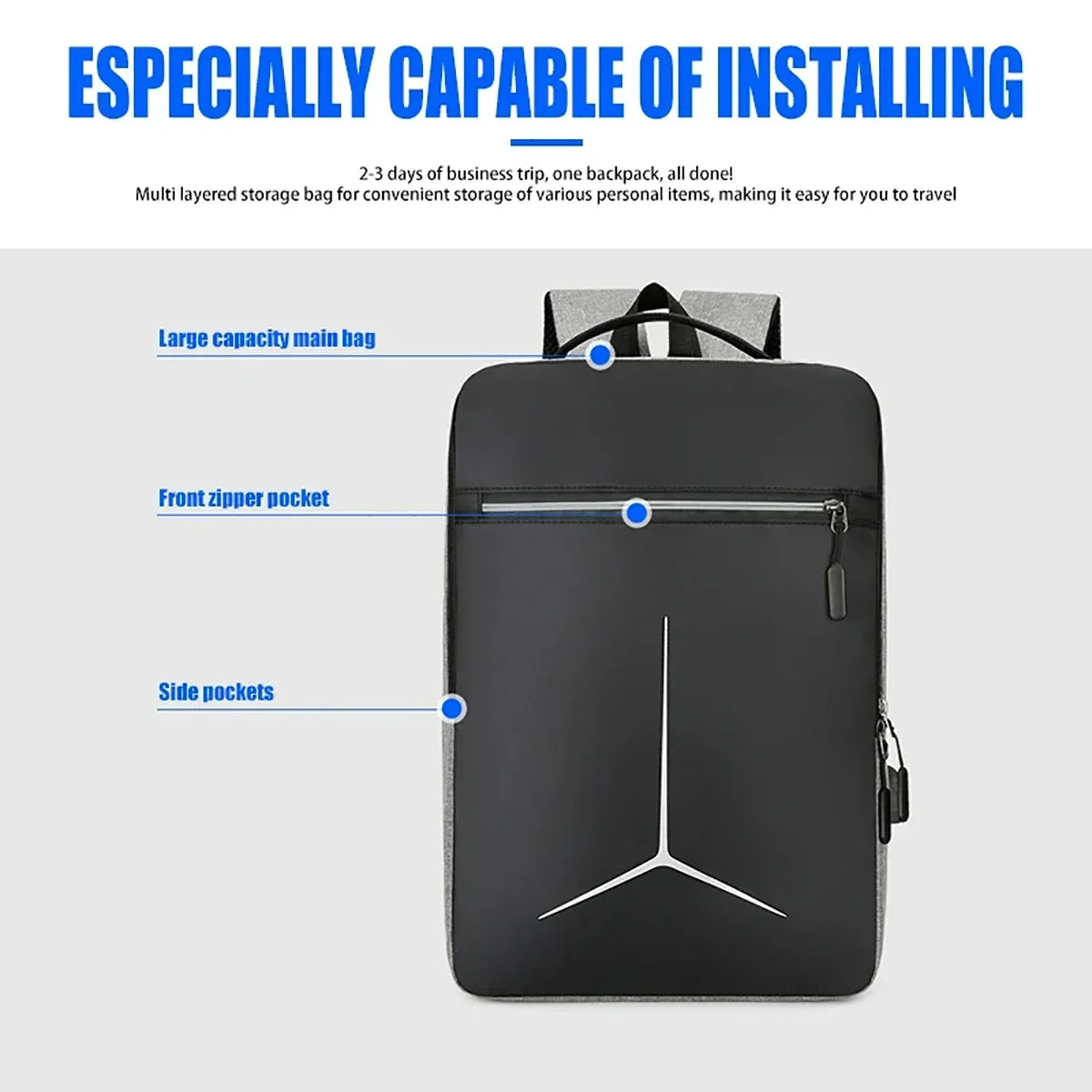 Men Hard Shell EVA Laptop Backpack Waterproof USB Anti Theft Smart Travel Motorcycle Business Daypack