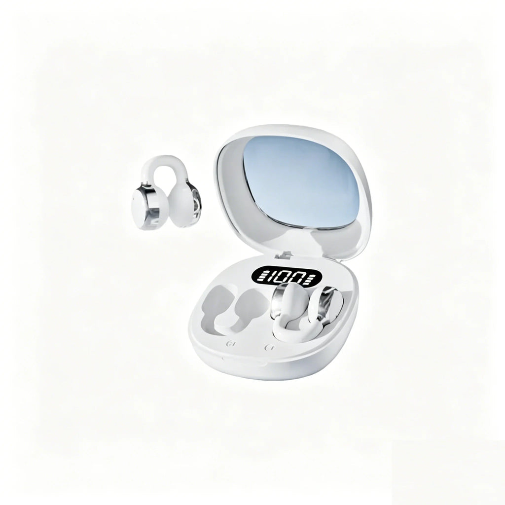 Open-Ear Clip-On Bluetooth Wireless Earbuds Immersive Surround Stereo Audio Built-In HD Microphone Ideal for Music Lovers
