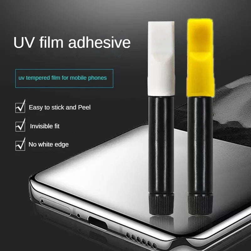 2pcs UV Tempered Glass Glue Screen Protector for All Mobile Phone Adhesive 3D Curved Tempered Glue Edge Full Cover Glass Glue