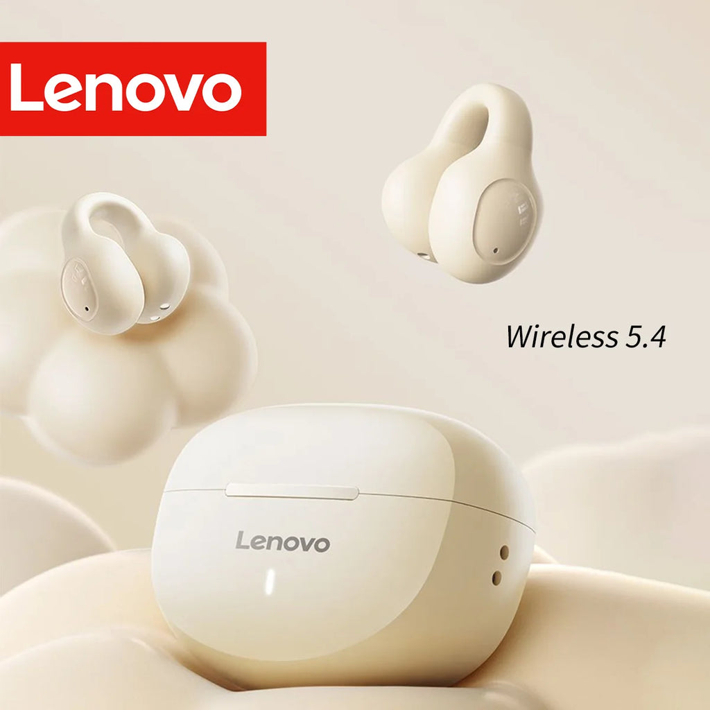 Lenovo Active Noise Cancelling Anc Wireless Clip-On Sport Earbuds Hi-Fi Bt 5.4 Long Battery Life Ergonomic Design for Workout