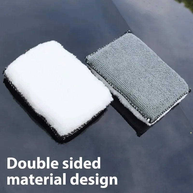 Car Wash Sponge for Removing Stains Dust Lint Polyester Car Care Tool 1–5 Pieces Double-Sided Cleaning Sponge Soft Microfiber