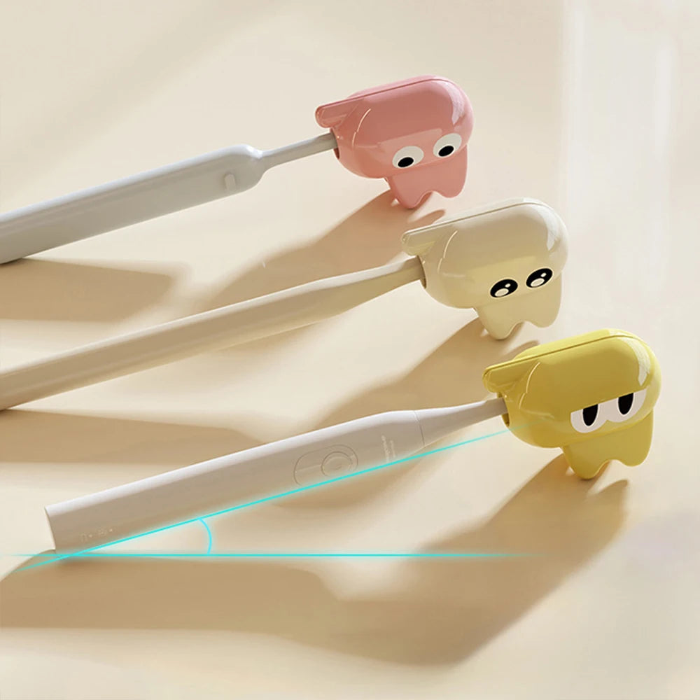 Protective Cap for Travel Bathroom Kawaii Cat Toothbrush Head Cover, Dopamine Color Dustproof Toothbrush