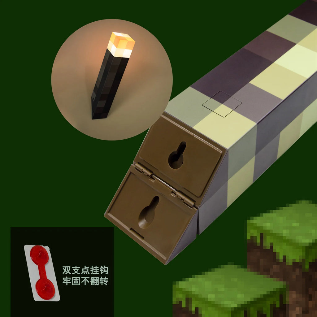 LED Light Figure Toys Game Torch Lamp Night Light Game Merchandise M C Torch Light Model Ambient Decorative Light Birthday Gifts
