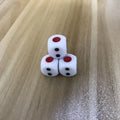 Small 10Pcs/Lot 10mm Dice Acrylic White Dice Fillet Red and Black Points Clubs KTV Dedicated Entertainment Dice Set Yernea