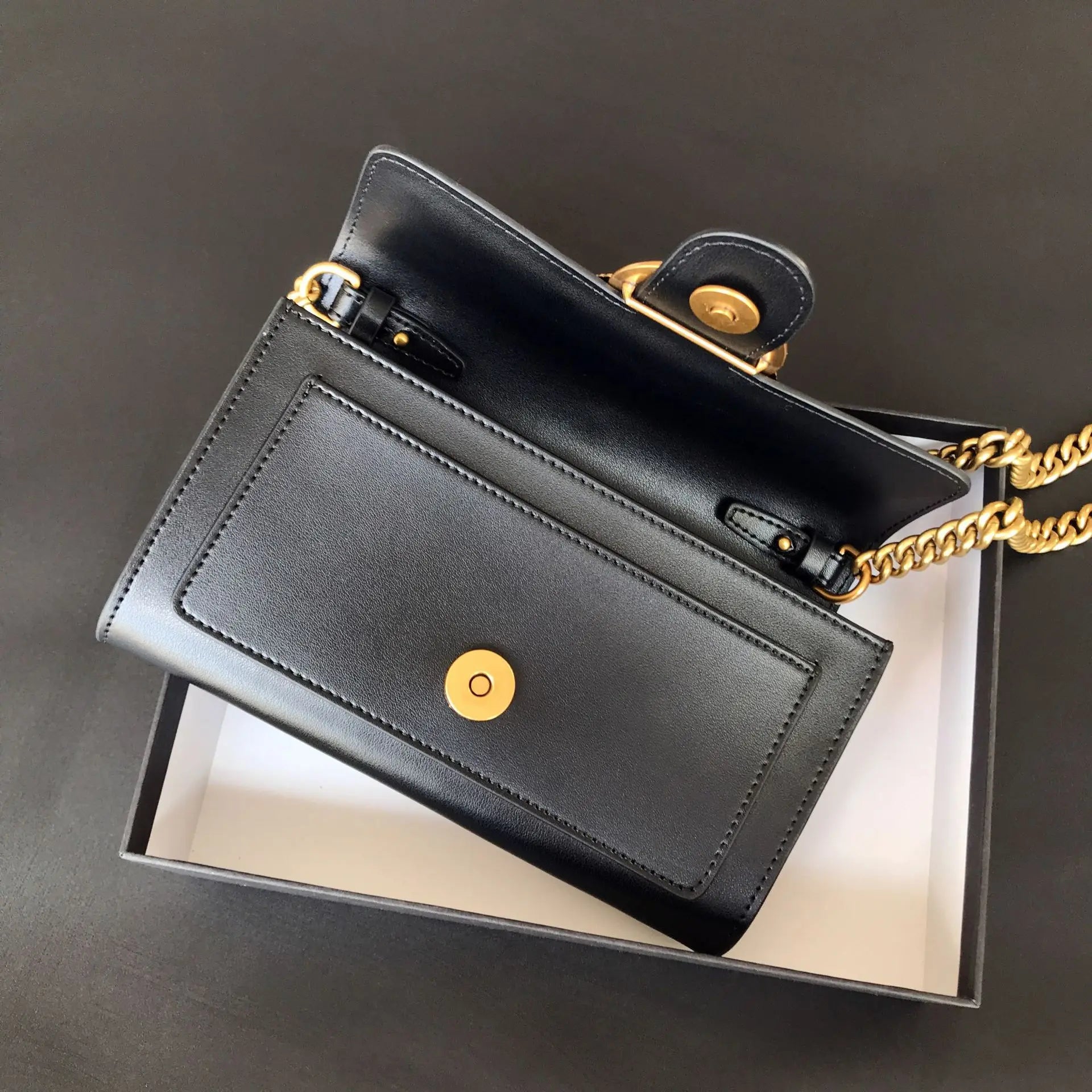 New pinko-style genuine leather swallow bag, envelope small wallet, chain shoulder bag, crossbody bag, clutch, women's handbag