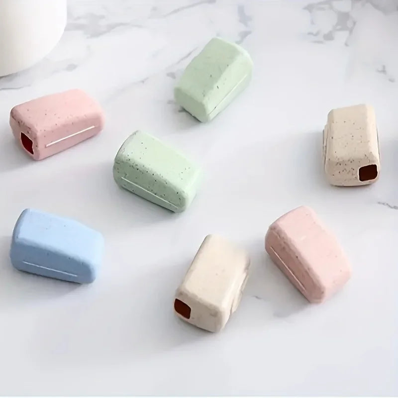 4pcs toothbrush head cover, travel portable toothbrush box, toothbrush protective cover, toothbrush box