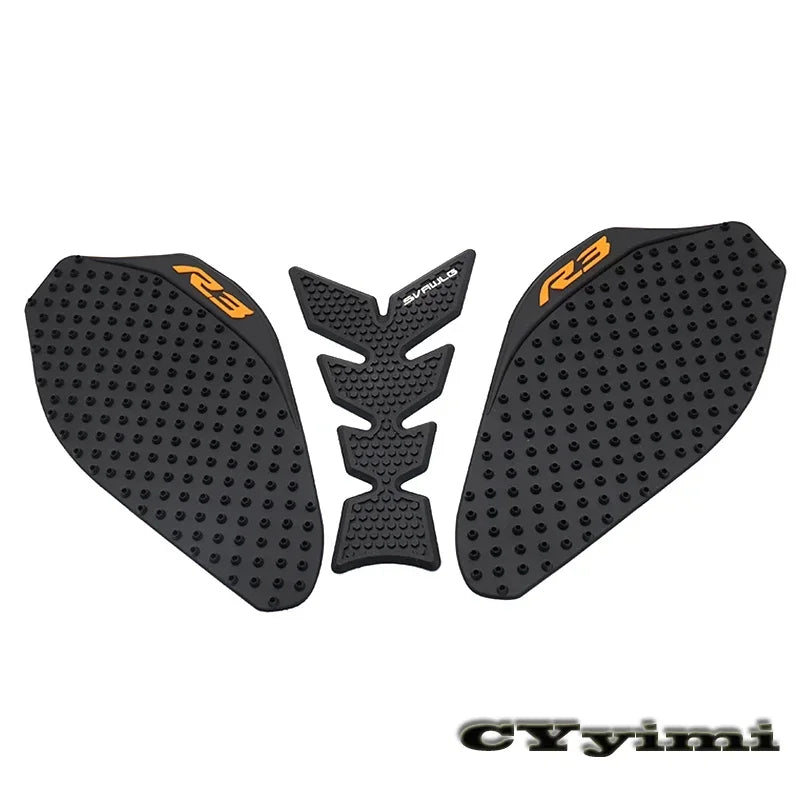For YZF R3 YZFR3 2019 2020 Non-Slip Motorcycle Tank Pad Gas Side Sticker Fishbone Knee Protector Decals