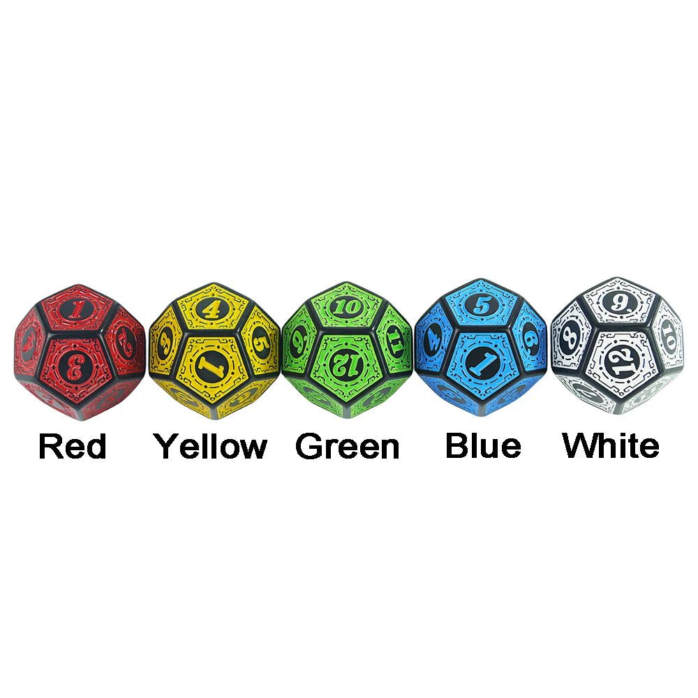 D12 Dice Set 10PCS 12 Sided for Board Games Dragon Rpg Dados Jogos Dnd As Christmas Birthday Gift