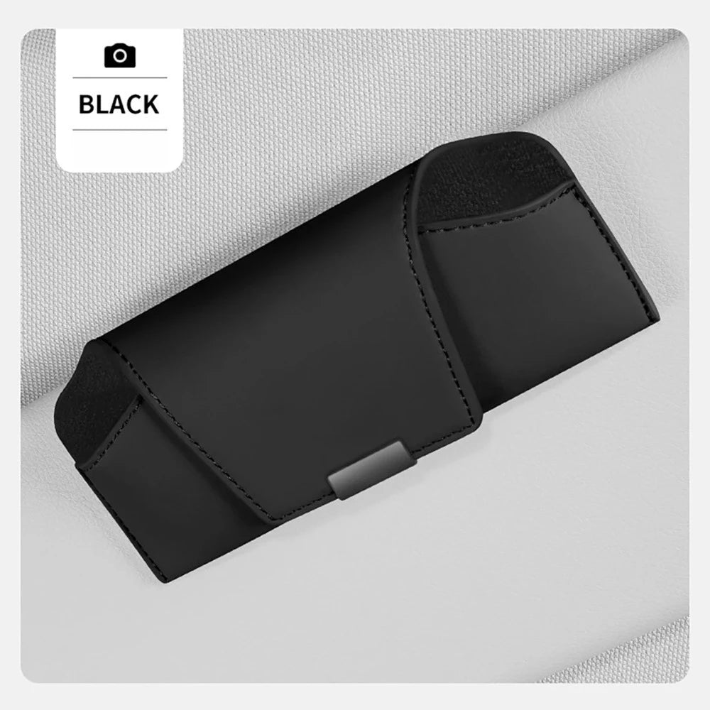 Car Sun Visor Glasses Storage Case Magnetic Sunglasses Holder Portable Clip Auto Accessories