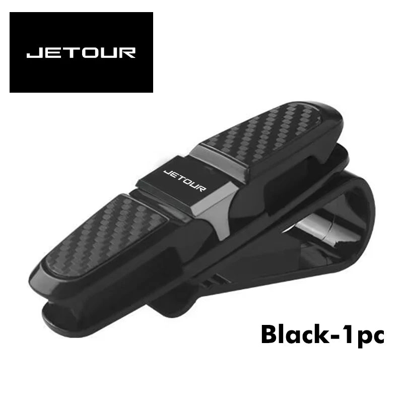 Car Sun Visor Sunglasses Carbon Fiber Glasses Holder Clip For Jetour X70 X70SM X90 X95 DASHING i-DM T2 T3 Traveler‌ C-DM