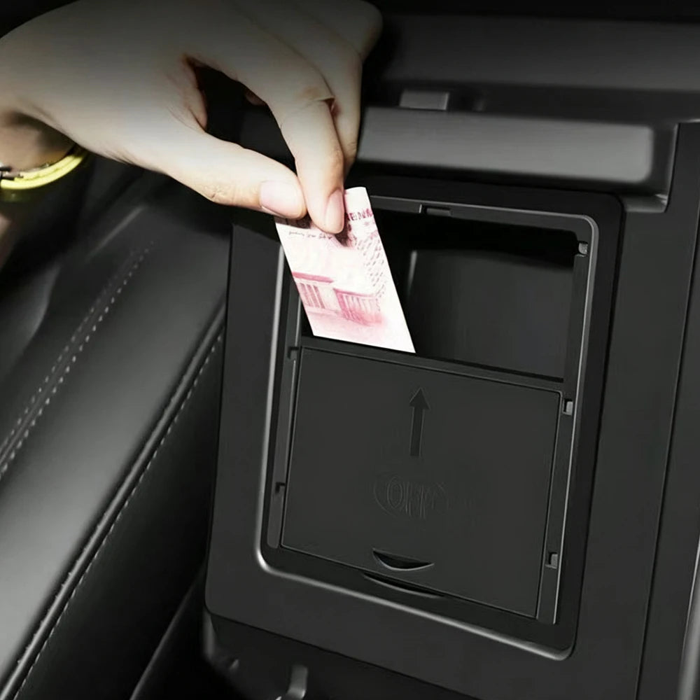 Magnetic Car Center Console Armrest Storage Box For Tesla Model 3/Y 2021-2024 Hidden Armrest Storage Cover Interior Accessory