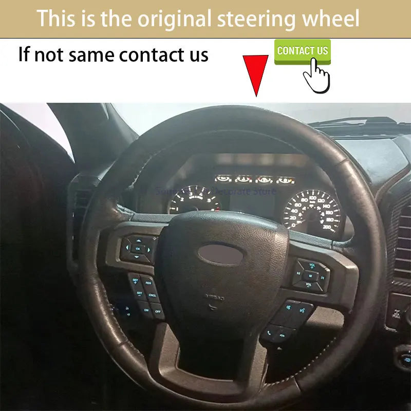 Customized Car Steering Wheel Cover For Ford Raptor F150 2015-2019 Style Original Version Of The Original Car Hand Suture Suede