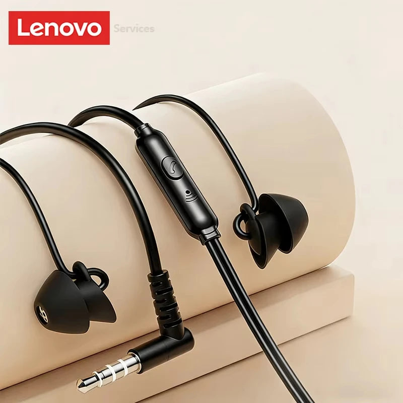 Lenovo Y107 Wired Headphones In-Ear Sleep Earphones 3.5mm/Type-C For Mobile Phones  Computers And More Gaming Earbuds With Mic