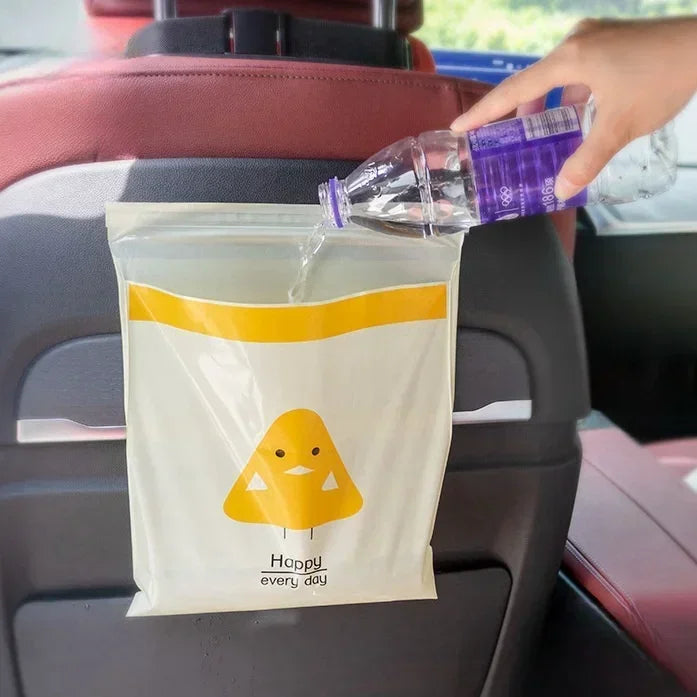 Hot 2/15pcs/pack Adhesive Car Trash Bag Disposable Car Interior Hanging Multi-Functional Clean Bag Small Plastic Bag Car Garbage