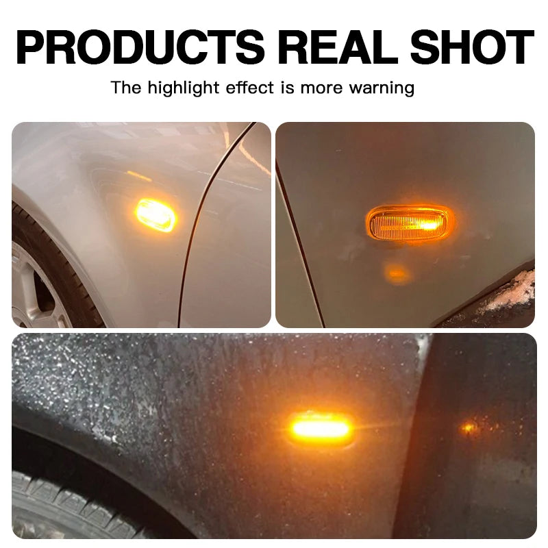 2PCS LED Side Marker Lights Canbus For Audi TT 98-06 A3 S3 97-00 B5 A4 S4 RS4 99-01 A6 C5 Allroad 2000-05 Turn Signal Lamps