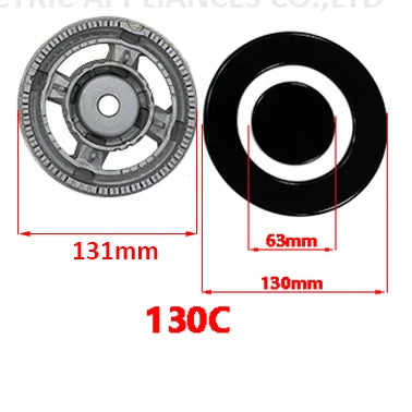 heavy 3mm thick stove parts 130mm big burner with high temperature resist aluminum base seat