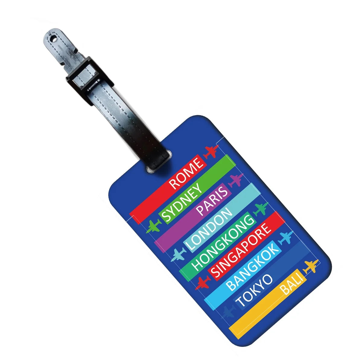 Creative 5 Colors Luggage Tag Colorful Luggage Tag Label for Travel Women Funny Backpack Suitcase Tag Name ID Identifier Durable