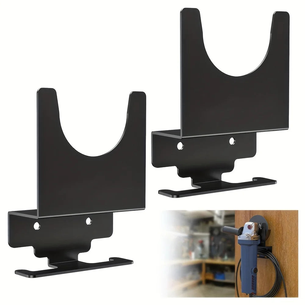 Wall Mount Angle Grinder Holder for 5 inch Grinder Polisher Heavy Duty Storage Rack with Cord Hook Garage Tool Hanger