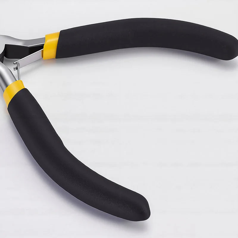 5-inch Mini Flat Nose Pliers - High Carbon Steel with Coated Handle, for Electrical Repair, Home DIY , Gripping in Tight Spaces