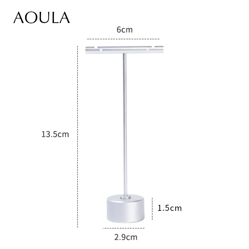 Luxury Dangle Earrings Display Metal Rack T Bar Stand Ring Jewelry Hanger Organizer Ear Studs Storage Holder Shelf Store Selling
