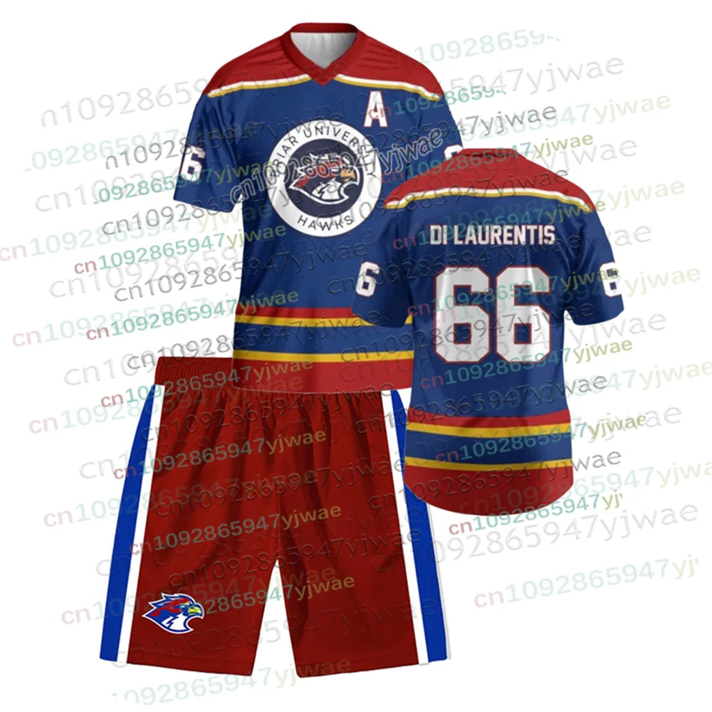 Off Campus Briar University Jersey 2 Piece Outfit Tracksuit Graham 44 22 DI LAURENTIS 66 Tucker46 Mens Tshirt Shorts 2 Piece Set