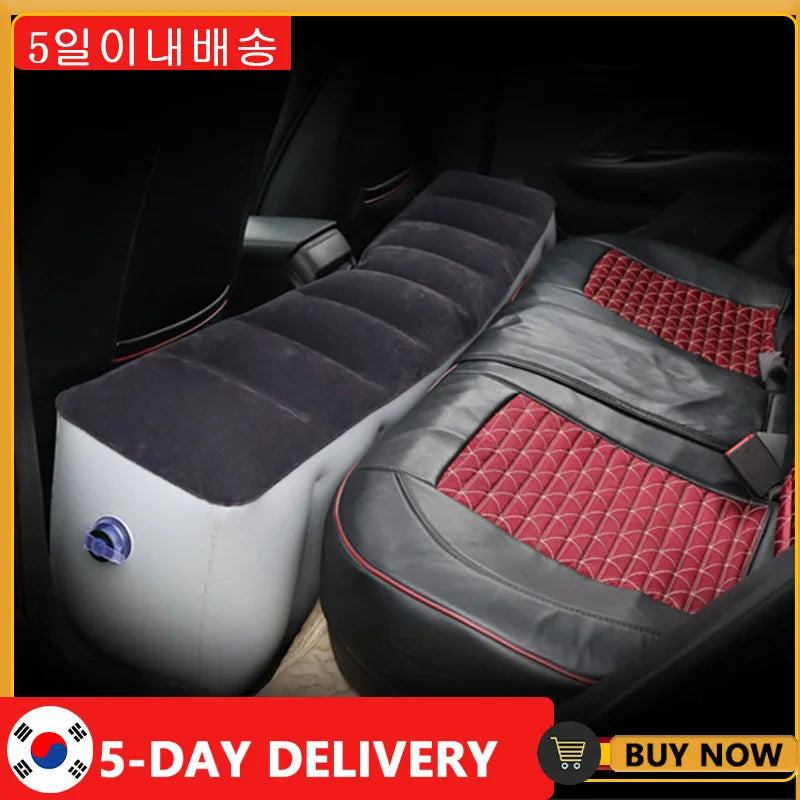 Inflatable Car Travel Bed Rear Seat Iable Air Mattress PVC Cushion Car Travel Bed For Car SUV Self-driving Camping Accessories