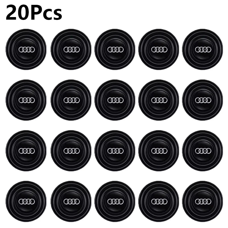 For Audi Sline A4 A3 A6 TT S4 S5 S6 A1 A2 A5 A7 A8 Q1 Q2 Q3 Q4 Q5 Q Car Stickers Car door Soundproof Patch Shock Absorber Gasket