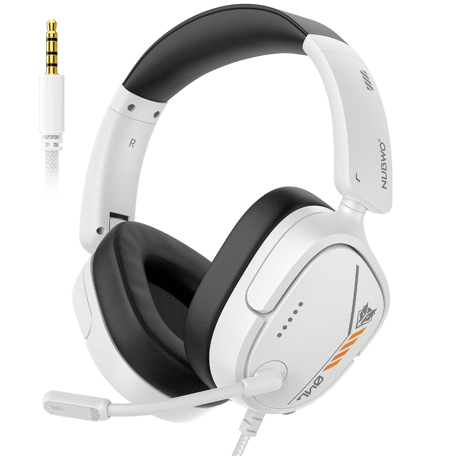 NUBWO HG04L Gaming Headset for PS5/PS4 Xbox Series X|S/Xbox One Switch 250g Lightweight Clear Unidirectional Mic 3.5mm Jack