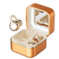 Clip On Open Ear Bluetooth 6.0 Earbuds, Jewelry Box LED Mirror Fill Light, HiFi Stereo Headphones, Fashion Gift For Women