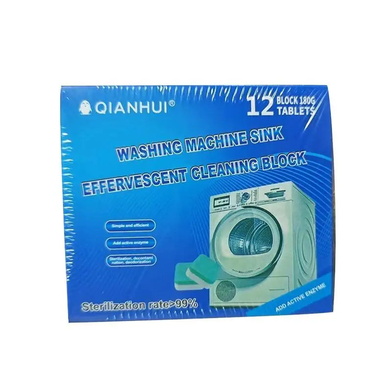 Washing Machine Cleaning Tablets 12PCS Strong Deodorizing Effect Works for Any Washer Brand or Model