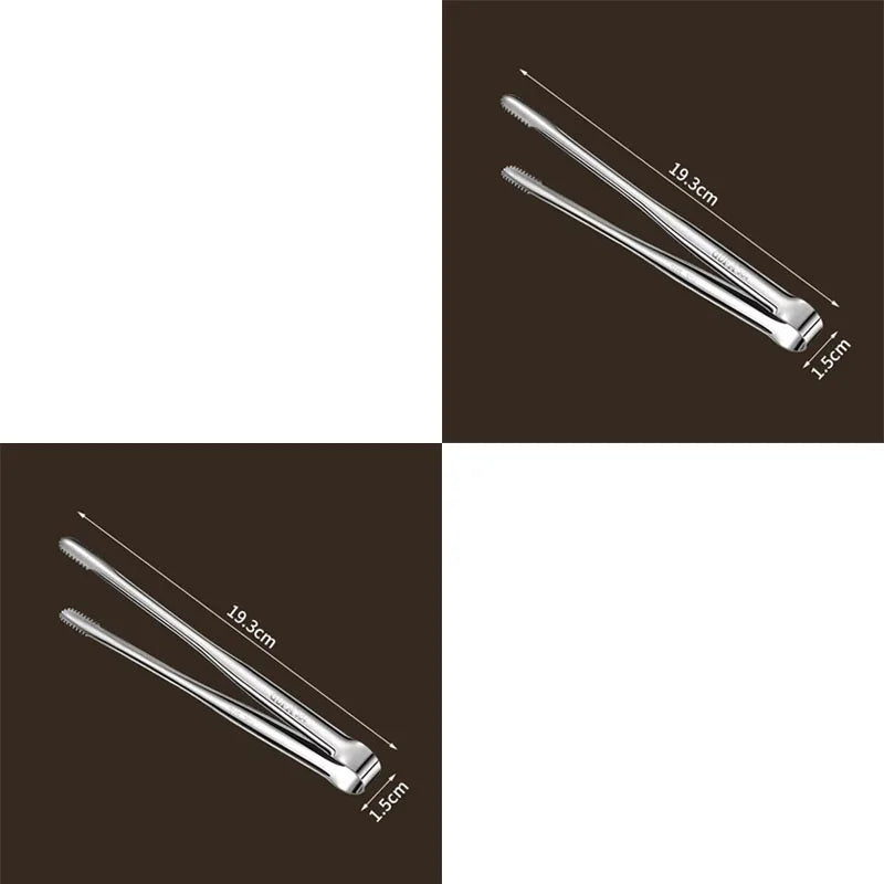 1/5pcs Stainless Steel Barbecue Clip Multifunction Food Tongs Clip Steak Tongs Lengthened Barbecue Clip Kitchen Barbecue Gadgets