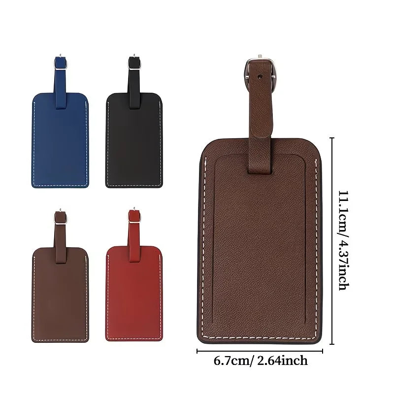 Custom Name Faux Leather Passport and Luggage Tag Set, Luggage Tags, Laser Leather Luggage Tags, Personalized Luggage Tags