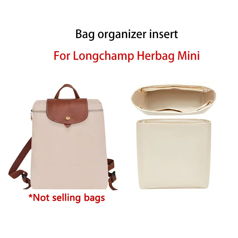 Bag Organizer Insert For Longchamp Backpack Storing Computer Water Bottle Easy To Find Nylon Durable Bag Support Bag Accessories