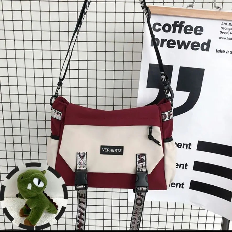 Men's Messenger Bag Japanese Fashion Large Capacity Handbags Shoulder Bag Casual Student Canvas Bag Nylon Tooling Crossbody Bags