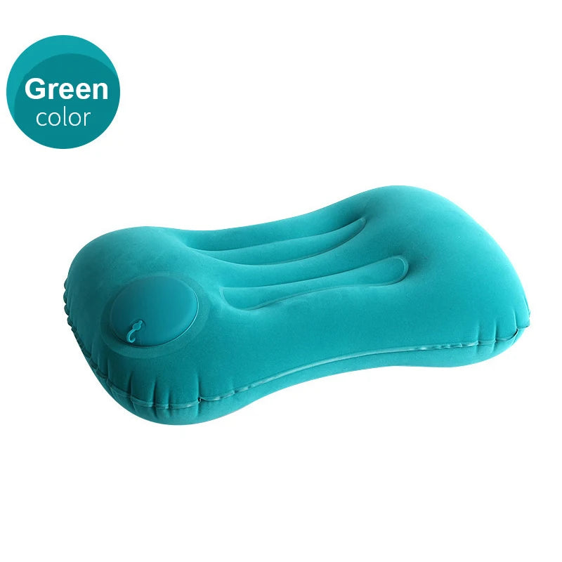 Inflatable Travel Pillow Airplane Neck Pillow U-shaped Cervical Orthopedic Protection Pillow Outdoor Portable Foldable Pillows ﻿